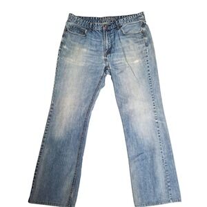 Guess Jeans Mens 36x31 Light Wash Relaxed Fit Distressed Denim Casual Vintage